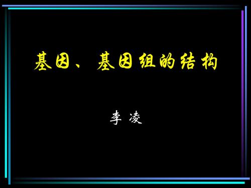 基因组的结构