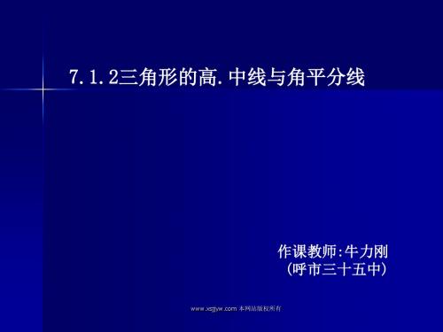 年级数学三角形的高、中线、角平分线