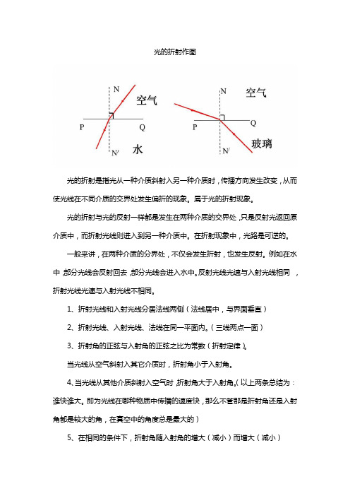 光的折射作图