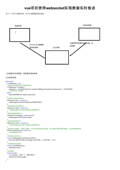 vue项目使用websocket实现数据实时推送