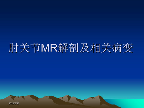 肘关节mr ppt课件