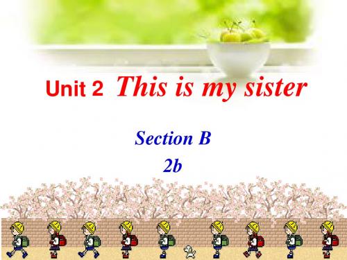 新目标七年级上册 Unit 2 Section B 2b