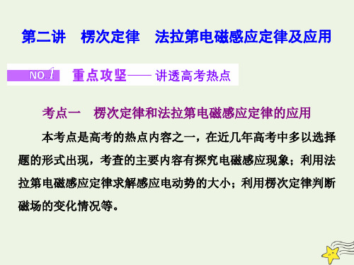 (江苏专用)2020版高考物理二轮复习专题四第二讲楞次定律法拉第电磁感应定律及应用课件