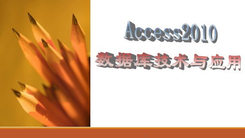 6.《Access2010数据库技术与应用》第6章