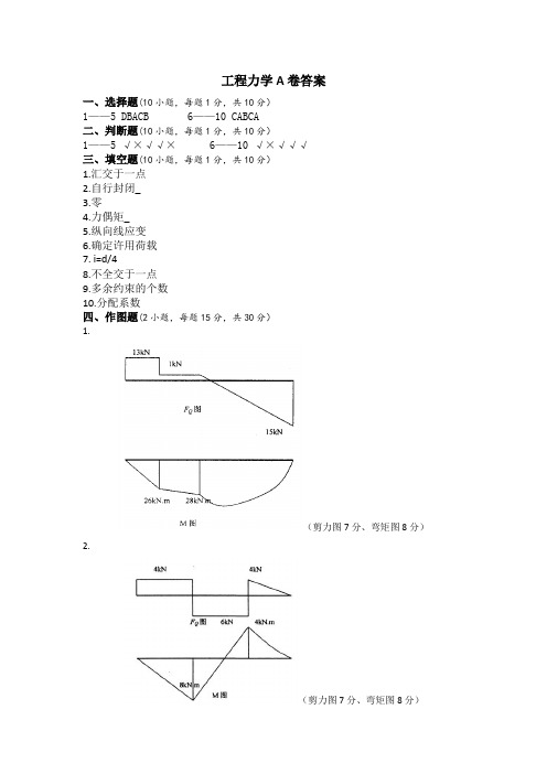 工程力学A卷答案