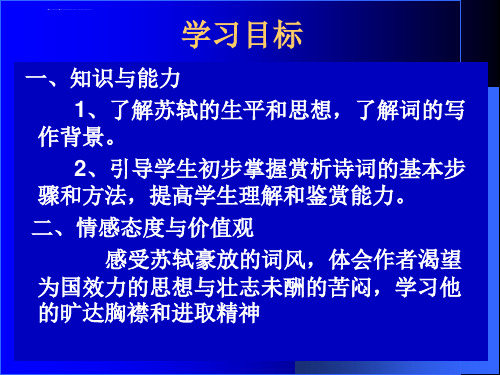 念奴娇赤壁怀古优秀ppt课件很好用