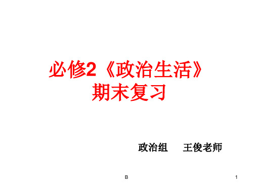 《政治生活》知识结构课件