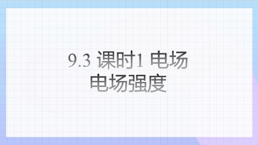 电场电场强度课件-高二上学期物理人教版(2019)必修第三册