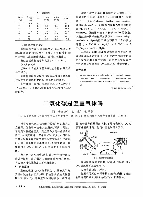 二氧化碳是温室气体吗