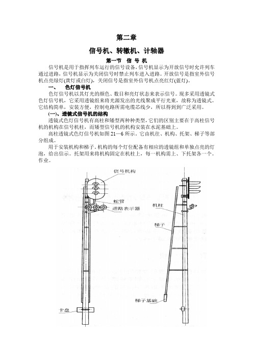 地铁信号基础第二章、 信号基础设备-信号机、转辙机和计轴器