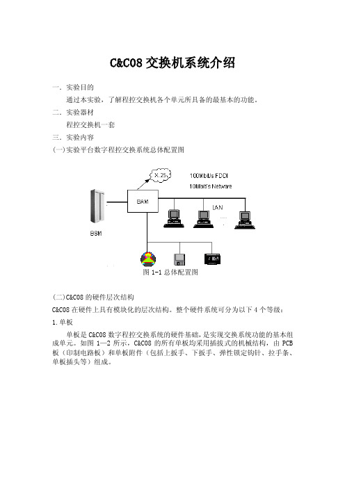 CC08交换机系统介绍