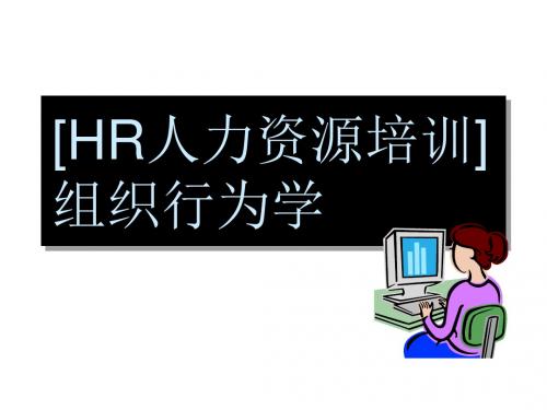 [HR人力资源培训]组织行为学