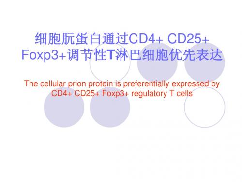 细胞朊蛋白通过CD4+ CD25+    Foxp3+调节性T淋巴细胞优先表达