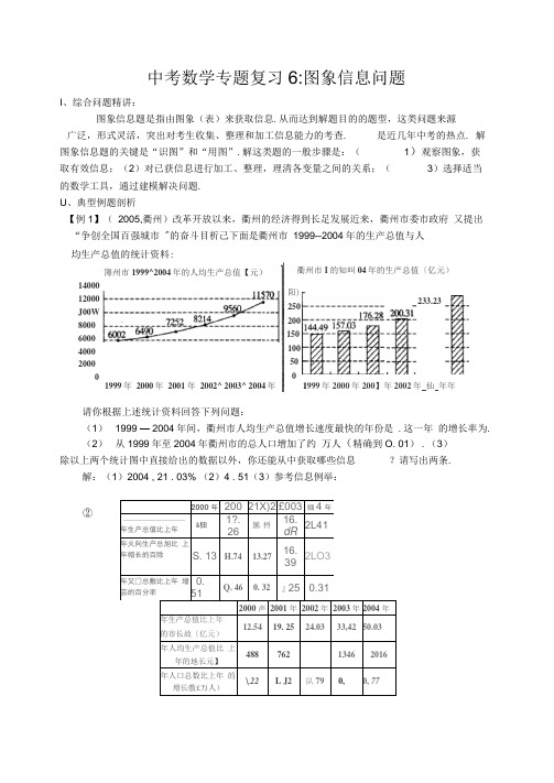 中考数学专题复习6：图象信息问题