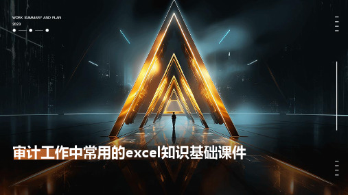 审计工作中常用的Excel知识基础课件