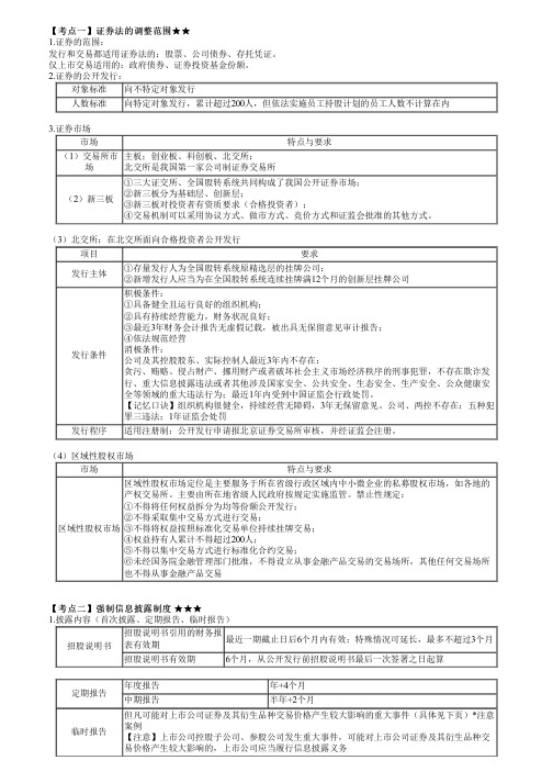 2023年注册会计师《经济法》 第七章   证券法律制度