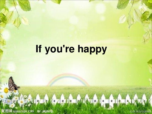 英文歌if you are happy