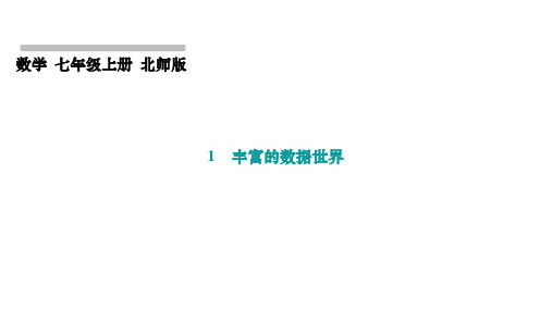 北师大版(2024)数学七年级上册 第六章 数据的收集与整理 1 丰富的数据世界