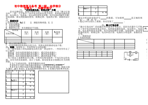 八年级物理下册 电学部分复习备考资料 人教新课标版