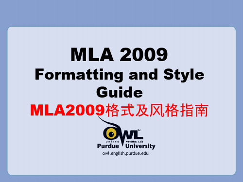 MLA_体例解析