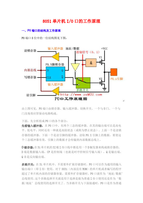 8051单片机输入输出口工作原理