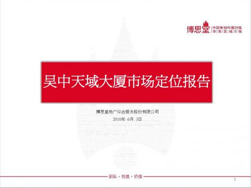吴中天域大厦项目报告100603