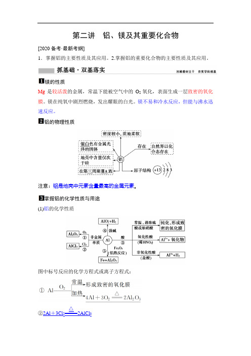 人教版高中化学必修1第二讲铝、镁及其重要化合物(含答案)