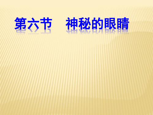 教科版八年级上册物理  神奇的眼睛 课件   