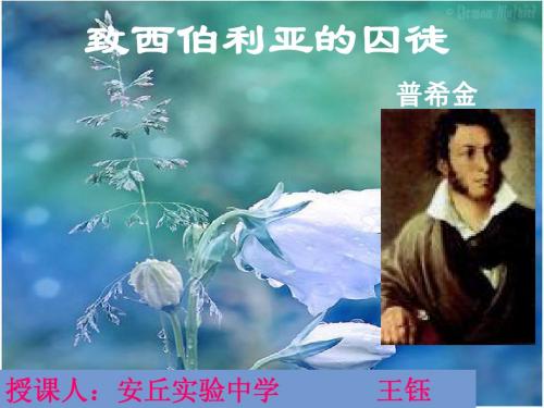 致西伯利亚的囚徒优秀课件