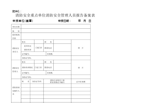 消防安全“户籍化”档案(三项备案)