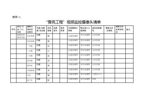 “雪亮工程”视频监控摄像头