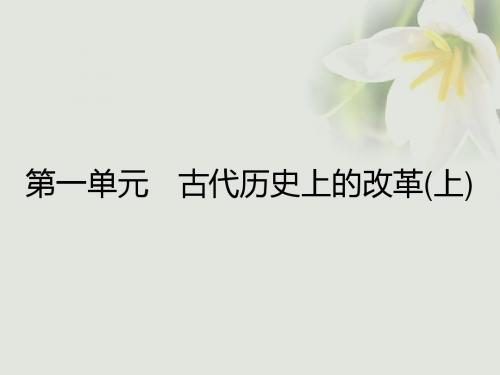 2017_2018学年高中历史第一单元古代历史上的改革上第1课走向民主政治课件岳麓版选修1201709110139
