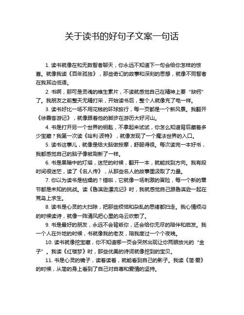 关于读书的好句子文案一句话