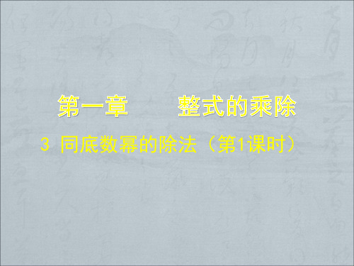 同底数幂的除法(一)学习介绍课件PPT