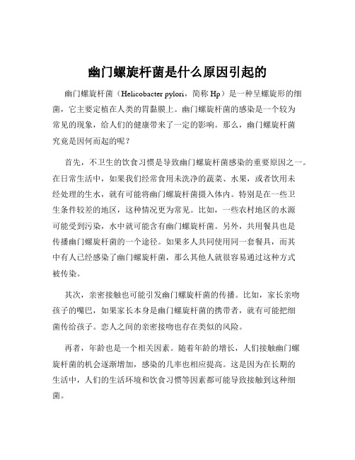 幽门螺旋杆菌是什么原因引起的