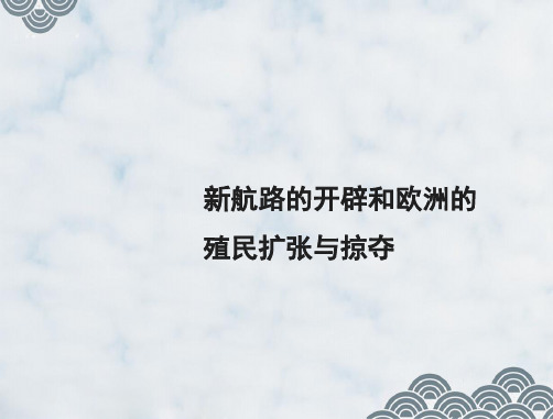 高三历史一轮复习精品课件5：新航路的开辟和欧洲的殖民扩张与掠夺