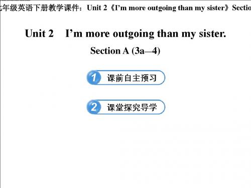 Unit 2《I’m more outgoing than my sister》Section A(3a-4)(人教版)