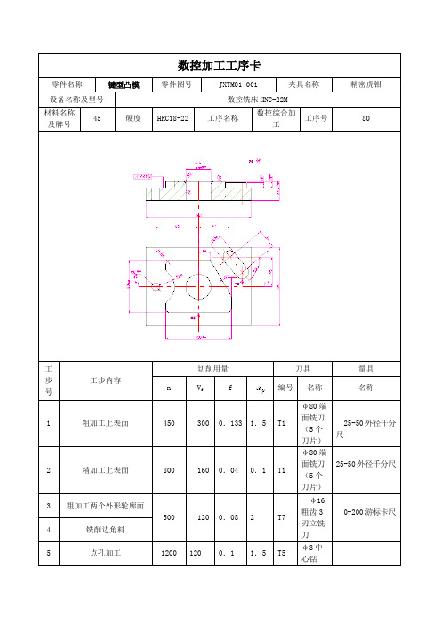 数控加工工序卡