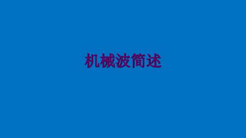 高二物理竞赛课件:机械波简述