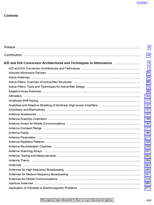 射频微波工程百科全书_toc