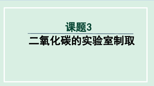 二氧化碳的实验室制取课件九年级化学人教版