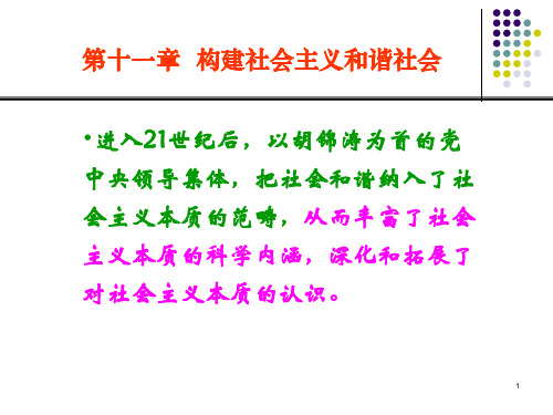 第十一章构建社会主义和谐社会