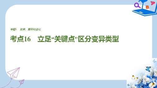 【精选】全国通用版高考生物专题总复习考前三个月专题6变异育种和进化考点16立足“关键点”区分变异类型课