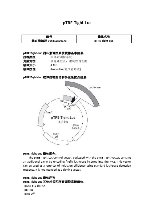 pTRE-Tight-Luc使用说明