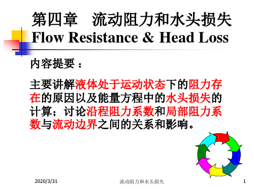 流体力学流动阻力和水头损失