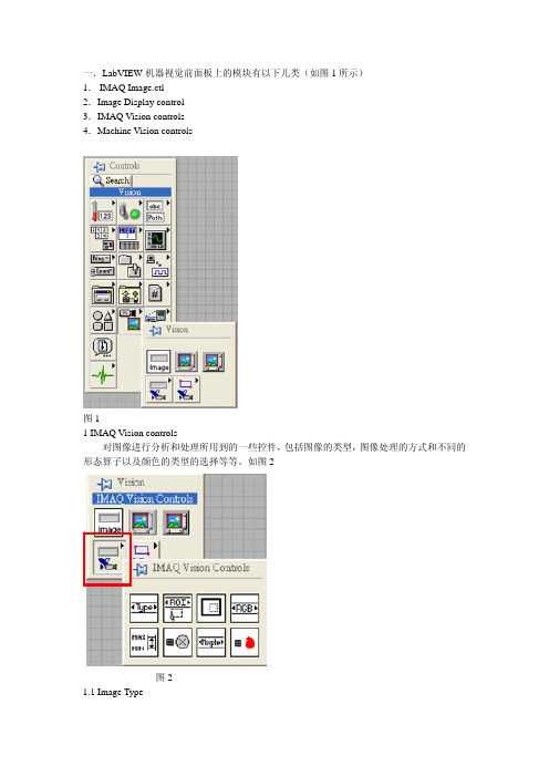 LabVIEW  中Vision各模块说明