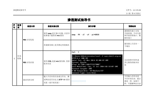 渗透测试指导书