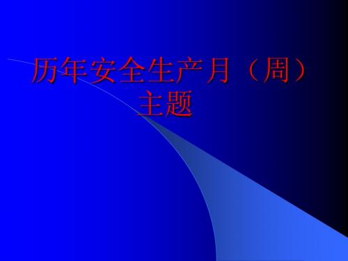 历年安全生产月(周)主题