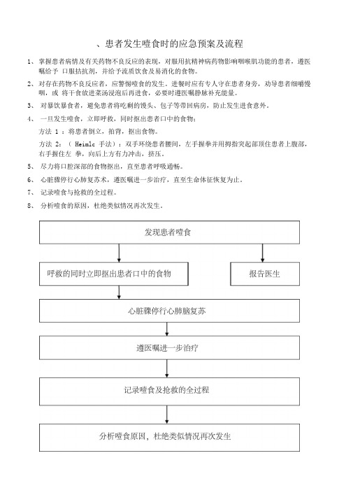 护理_应急处置预案与处理流程图