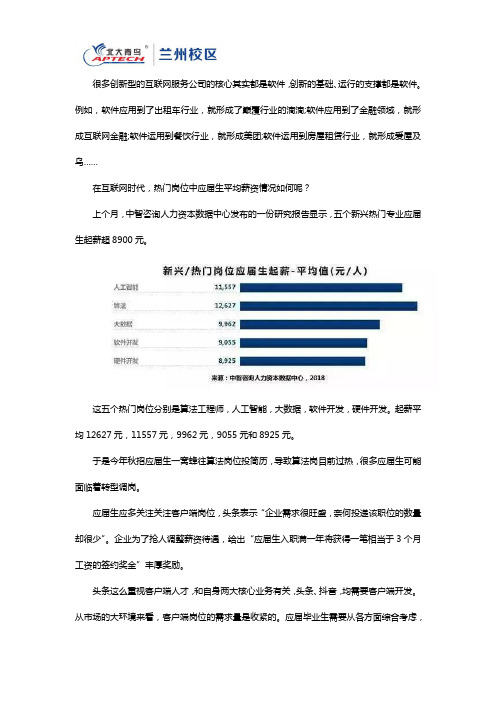 2018年热门岗位应届生平均薪资大调查